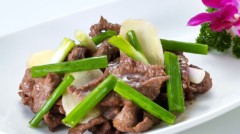 Fried Venison with Spring Onion & Ginger