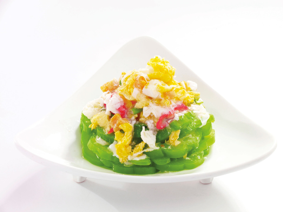 Fried-Bitter-Gourd-with-salted-egg